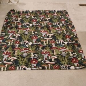 Cozy Forest Mushroom Throw Blanket Handmade Cottage Core Retro Y2K Retro Inspir